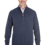 Devon & Jones Mens Manchester Jersey 1/4 Zip Sweater - Navy Blue - Closeout