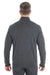 Devon & Jones DG478 Mens Manchester Jersey 1/4 Zip Sweater Heather Dark Grey Model Back