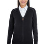 Devon & Jones Womens Manchester Jersey Full Zip Sweater - Black - Closeout