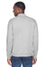 Devon & Jones DG479 Mens DryTec20 Performance Moisture Wicking 1/4 Zip Sweatshirt Heather Grey Model Back