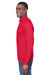 Devon & Jones DG479 Mens DryTec20 Performance Moisture Wicking 1/4 Zip Sweatshirt Red Model Side