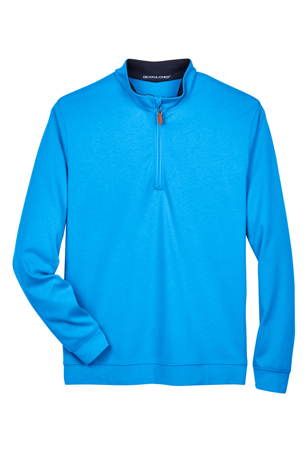 Devon & Jones DG479 Mens DryTec20 Performance Moisture Wicking 1/4 Zip Sweatshirt Ocean Blue Flat Front