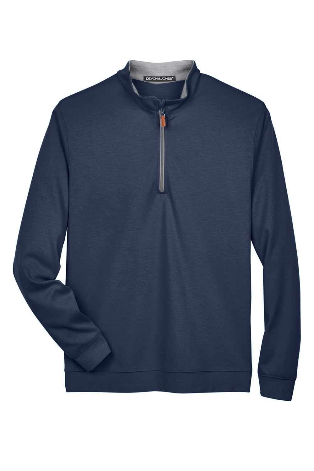 Devon & Jones DG479 Mens DryTec20 Performance Moisture Wicking 1/4 Zip Sweatshirt Navy Blue Flat Front