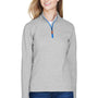 Devon & Jones Womens DryTec20 Performance Moisture Wicking 1/4 Zip Sweatshirt - Heather Grey