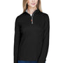 Devon & Jones Womens DryTec20 Performance Moisture Wicking 1/4 Zip Sweatshirt - Black