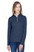 Devon & Jones DG479W Womens DryTec20 Performance Moisture Wicking 1/4 Zip Sweatshirt Navy Blue Model Front