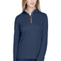 Devon & Jones Womens DryTec20 Performance Moisture Wicking 1/4 Zip Sweatshirt - Navy Blue