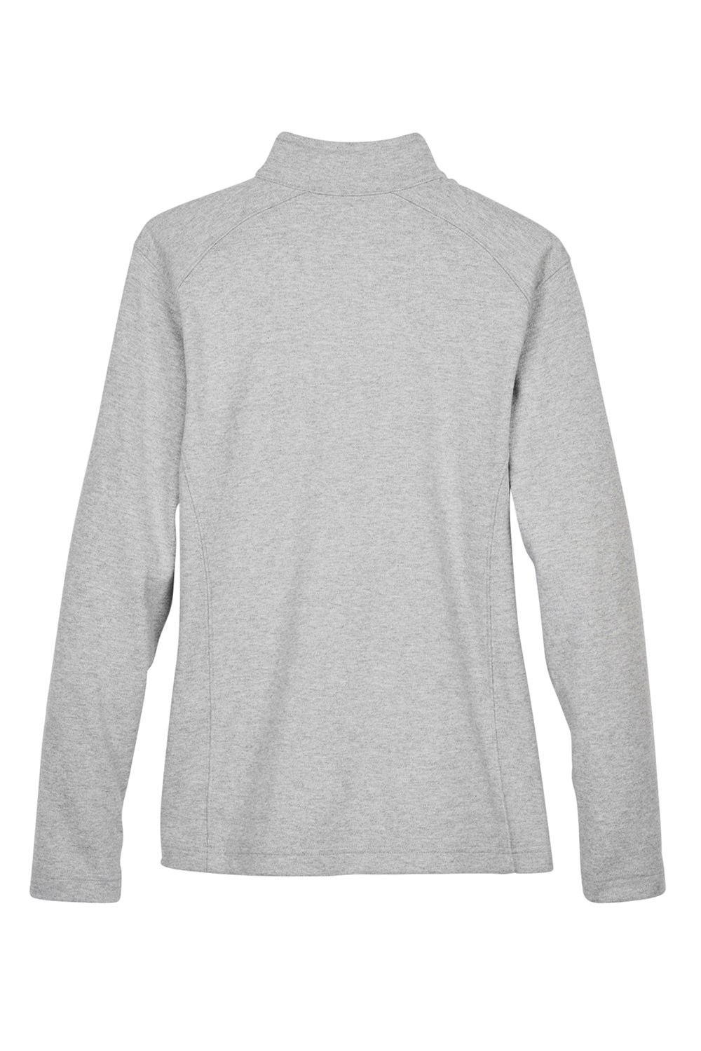 Devon & Jones DG479W Womens DryTec20 Performance Moisture Wicking 1/4 Zip Sweatshirt Heather Grey Flat Back