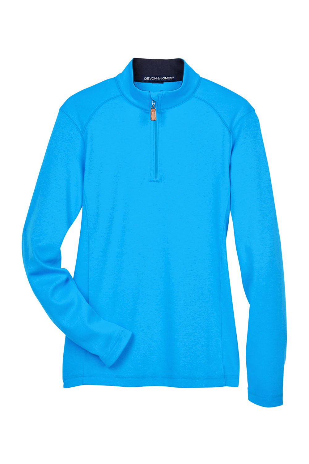 Devon & Jones DG479W Womens DryTec20 Performance Moisture Wicking 1/4 Zip Sweatshirt Ocean Blue Flat Front