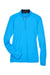 Devon & Jones DG479W Womens DryTec20 Performance Moisture Wicking 1/4 Zip Sweatshirt Ocean Blue Flat Front