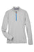 Devon & Jones DG479W Womens DryTec20 Performance Moisture Wicking 1/4 Zip Sweatshirt Heather Grey Flat Front