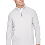 Devon & Jones Mens CrownLux Clubhouse Performance Moisture Wicking 1/4 Zip Sweatshirt - Silver Grey