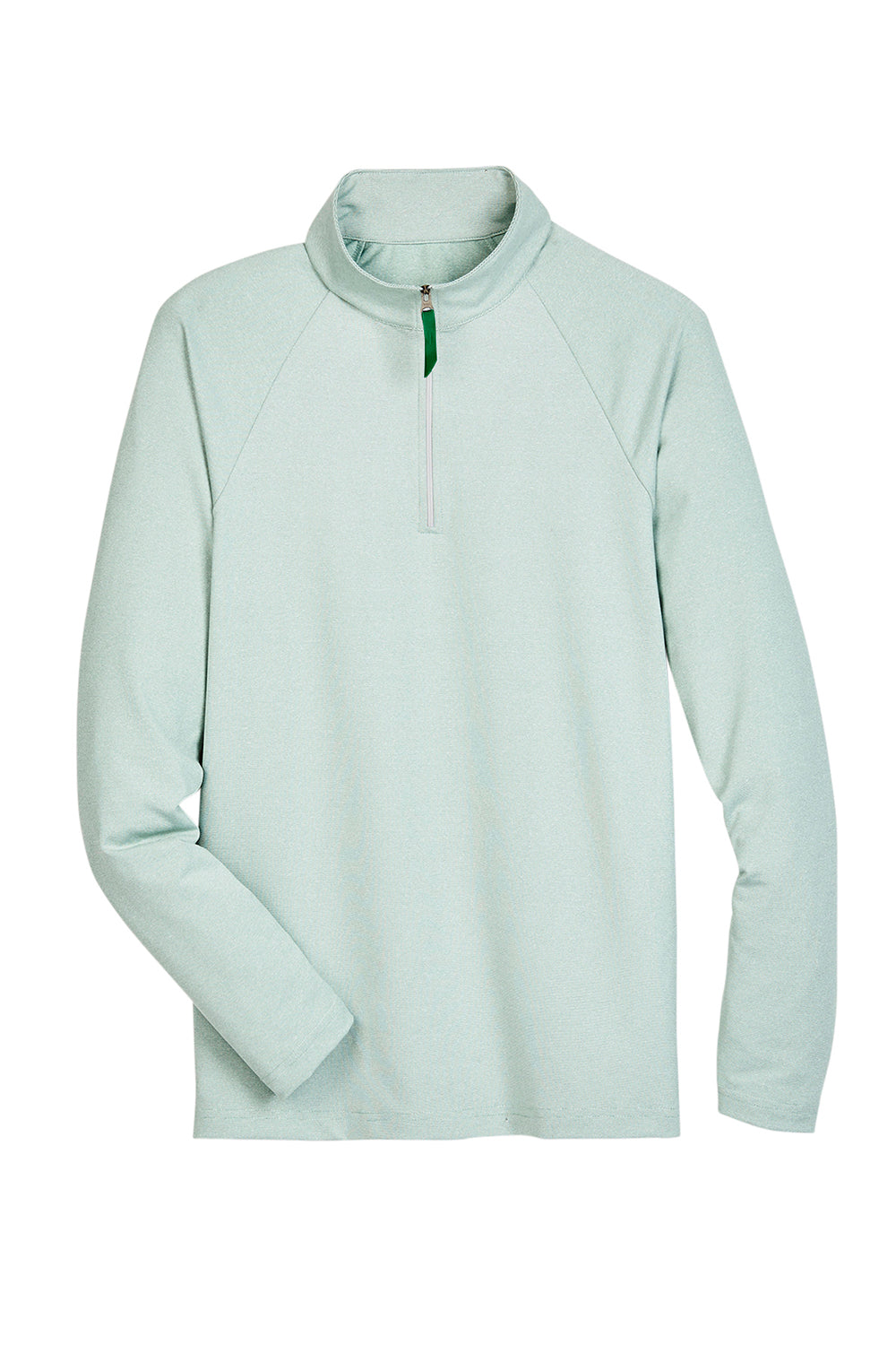 Devon & Jones DG480 Mens CrownLux Clubhouse Performance Moisture Wicking 1/4 Zip Sweatshirt Kelly Green Flat Front