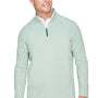 Devon & Jones Mens CrownLux Clubhouse Performance Moisture Wicking 1/4 Zip Sweatshirt - Kelly Green