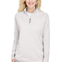 Devon & Jones Womens CrownLux Clubhouse Performance Moisture Wicking 1/4 Zip Sweatshirt - Silver Grey