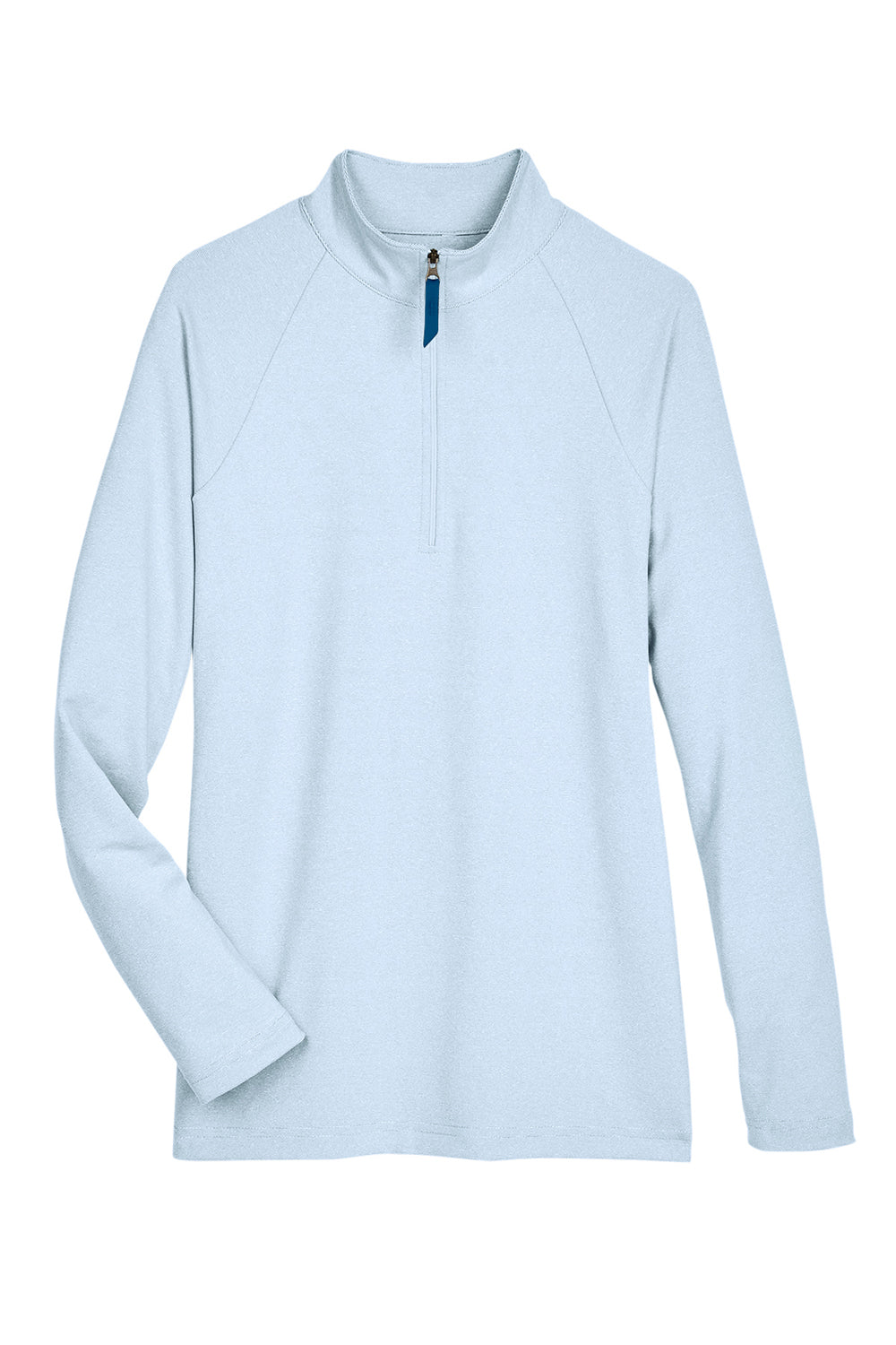 Devon & Jones DG480W Womens CrownLux Clubhouse Performance Moisture Wicking 1/4 Zip Sweatshirt Ocean Blue Flat Front