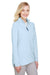 Devon & Jones DG480W Womens CrownLux Clubhouse Performance Moisture Wicking 1/4 Zip Sweatshirt Ocean Blue Model 3q