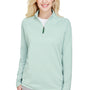 Devon & Jones Womens CrownLux Clubhouse Performance Moisture Wicking 1/4 Zip Sweatshirt - Kelly Green