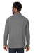 Devon & Jones DG481 Mens New Classics Charleston 1/4 Zip Sweatshirt Graphite Grey Melange Model Back