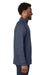 Devon & Jones DG481 Mens New Classics Charleston 1/4 Zip Sweatshirt Navy Blue Melange Model Side