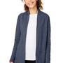 Devon & Jones Womens New Classics Charleston Cardigan Sweater - Navy Blue Melange