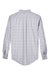 Devon & Jones DG520 Mens Crown Woven Collection Wrinkle Resistant Long Sleeve Button Down Shirt w/ Pocket White/Graphite Grey/Light Graphite Flat Back