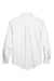 Devon & Jones DG530/DG530T Mens Crown Woven Collection Wrinkle Resistant Long Sleeve Button Down Shirt w/ Pocket White Flat Back