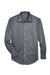 Devon & Jones DG530/DG530T Mens Crown Woven Collection Wrinkle Resistant Long Sleeve Button Down Shirt w/ Pocket Graphite Grey Flat Front