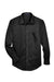 Devon & Jones DG530/DG530T Mens Crown Woven Collection Wrinkle Resistant Long Sleeve Button Down Shirt w/ Pocket Black Flat Front