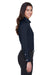 Devon & Jones DG530W Womens Crown Woven Collection Wrinkle Resistant Long Sleeve Button Down Shirt Navy Blue Model Side