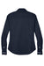 Devon & Jones DG530W Womens Crown Woven Collection Wrinkle Resistant Long Sleeve Button Down Shirt Navy Blue Flat Back