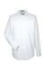 Devon & Jones DG532 Mens Crown Woven Collection Wrinkle Resistant Long Sleeve Button Down Shirt White Flat Front