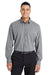 Devon & Jones DG535 Mens CrownLux Performance Moisture Wicking Long Sleeve Button Down Shirt Graphite Grey Model Front