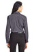 Devon & Jones DG535W Womens CrownLux Performance Moisture Wicking Long Sleeve Button Down Shirt Carbon Grey Model Back