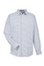 Devon & Jones DG540 Mens CrownLux Performance Moisture Wicking Long Sleeve Button Down Shirt w/ Pocket Navy Blue/White Flat Front