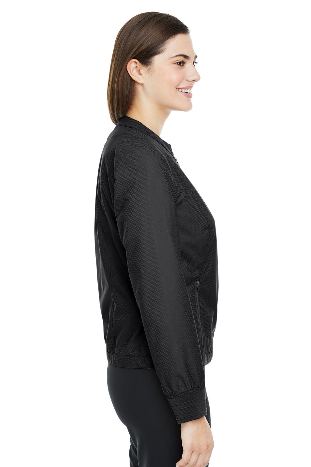 Devon & Jones DG700W Womens Vision Club Water Resistant Full Zip Jacket Black Model Side