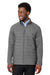 Devon & Jones DG704 Mens New Classics Charleston Hybrid Full Zip Jacket Graphite Grey Melange Model Front