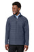 Devon & Jones DG704 Mens New Classics Charleston Hybrid Full Zip Jacket Navy Blue Melange Model Front