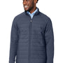 Devon & Jones Mens New Classics Charleston Hybrid Full Zip Jacket - Navy Blue Melange