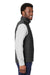 Devon & Jones DG706 Mens New Classics Charleston Hybrid Full Zip Vest Black Melange/Black Model Side