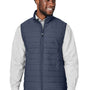 Devon & Jones Mens New Classics Charleston Hybrid Full Zip Vest - Navy Blue Melange