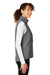 Devon & Jones DG706W Womens New Classics Charleston Hybrid Full Zip Vest Graphite Grey Melange Model Side