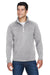 Devon & Jones DG792 Mens Bristol Pill Resistant Sweater Fleece 1/4 Zip Sweatshirt Heather Grey Model Front