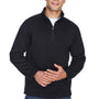 Devon & Jones Mens Bristol Pill Resistant Sweater Fleece 1/4 Zip Sweatshirt - Black