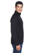 Devon & Jones DG792 Mens Bristol Pill Resistant Sweater Fleece 1/4 Zip Sweatshirt Black Model Side