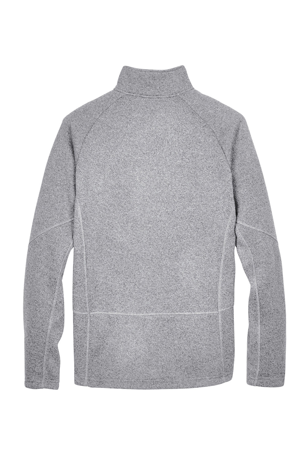 Devon & Jones DG792 Mens Bristol Pill Resistant Sweater Fleece 1/4 Zip Sweatshirt Heather Grey Flat Back