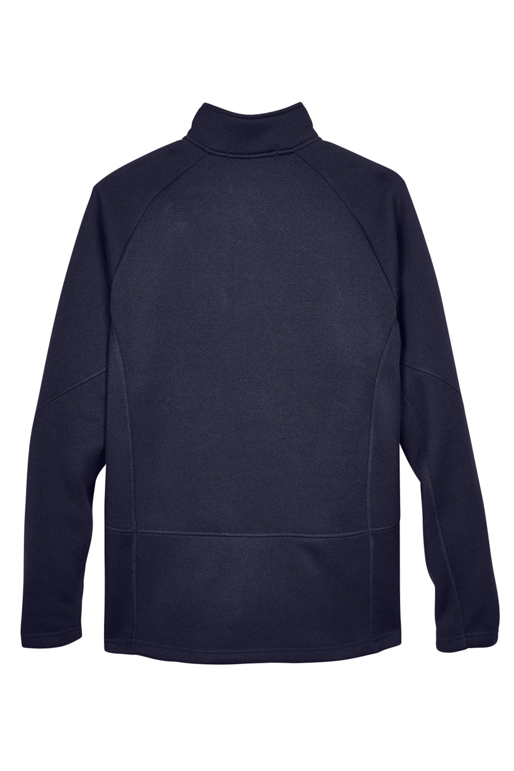 Devon & Jones DG792 Mens Bristol Pill Resistant Sweater Fleece 1/4 Zip Sweatshirt Navy Blue Flat Back