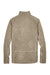 Devon & Jones DG792 Mens Bristol Pill Resistant Sweater Fleece 1/4 Zip Sweatshirt Heather Khaki Brown Flat Back