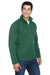 Devon & Jones DG792 Mens Bristol Pill Resistant Sweater Fleece 1/4 Zip Sweatshirt Heather Forest Green Model 3q