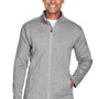 Devon & Jones Mens Bristol Pill Resistant Sweater Fleece Full Zip Jacket - Heather Grey